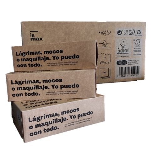 Foto de los Pañuelos Faciales de Ismax, reciclados