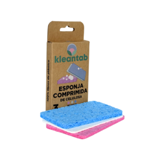 esponja comprimida de celulosa - kleantab - ecomuna market