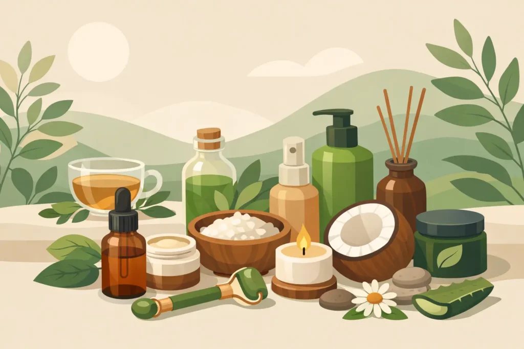 Productos naturales para rutina wellness real