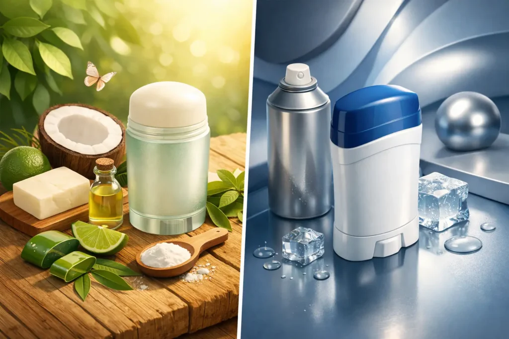 Desodorante natural vs antitranspirante
