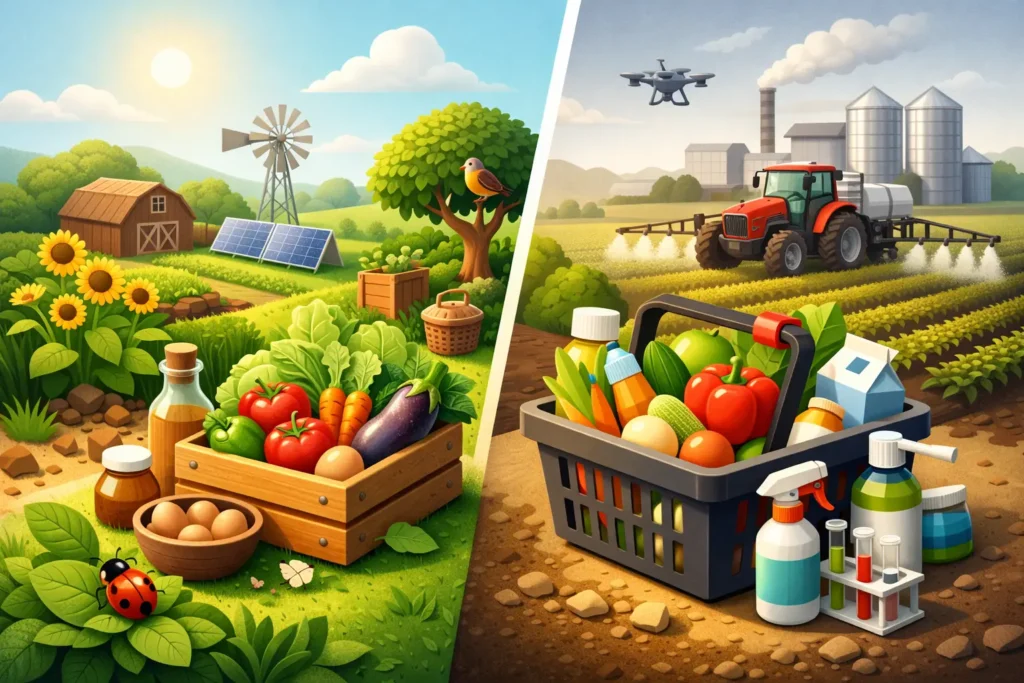 Productos orgánicos vs convencionales: qué cambia
