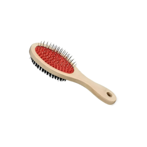 cepillo para mascota de madera doble - algodon consciente - ecomuna market