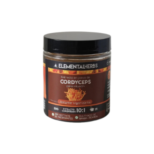 extracto en polvo de cordyceps micológico - elemental herbs - ecomuna market