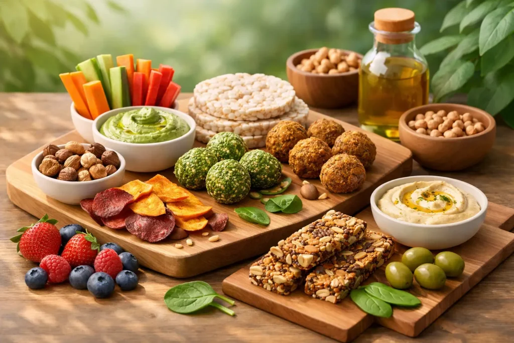 Mejores snacks veganos sin ultraprocesados