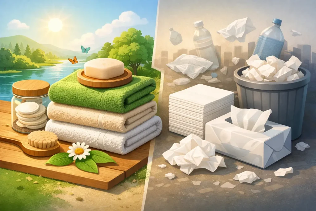 Toallas reutilizables vs desechables: ¿cuál elegir?