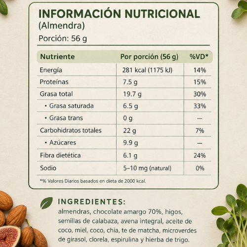 barritas energeticas naturales con superalimentos - babygreens - ecomuna market